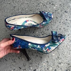 Apt. 9 Women’s 8 Heels Multicolor Floral Peep Toe Heels